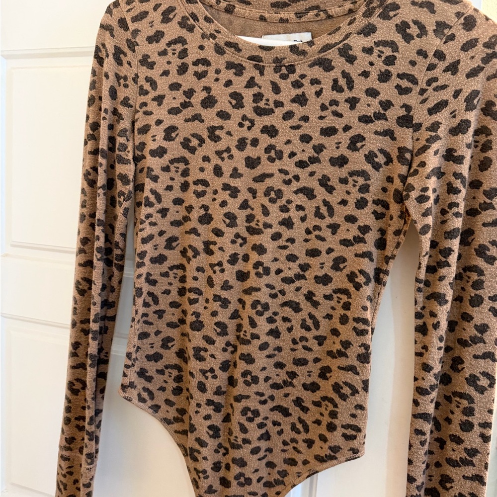 Abercrombie & Fitch Brown Leopard Print Bodysuit
